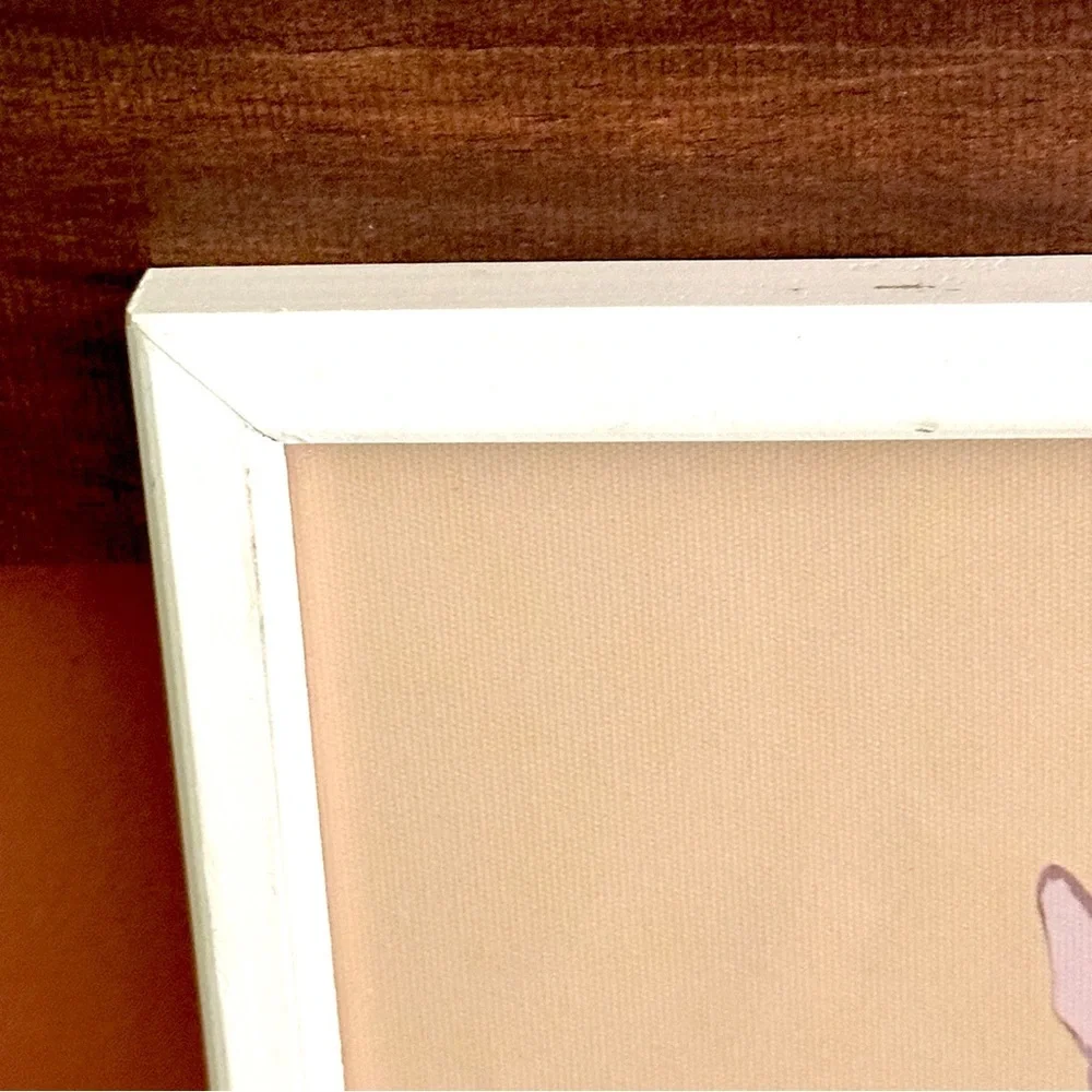 Sphinx Cat Hairless Cornish Rex Quirky Art White Framed Wall Art Canvas Print
